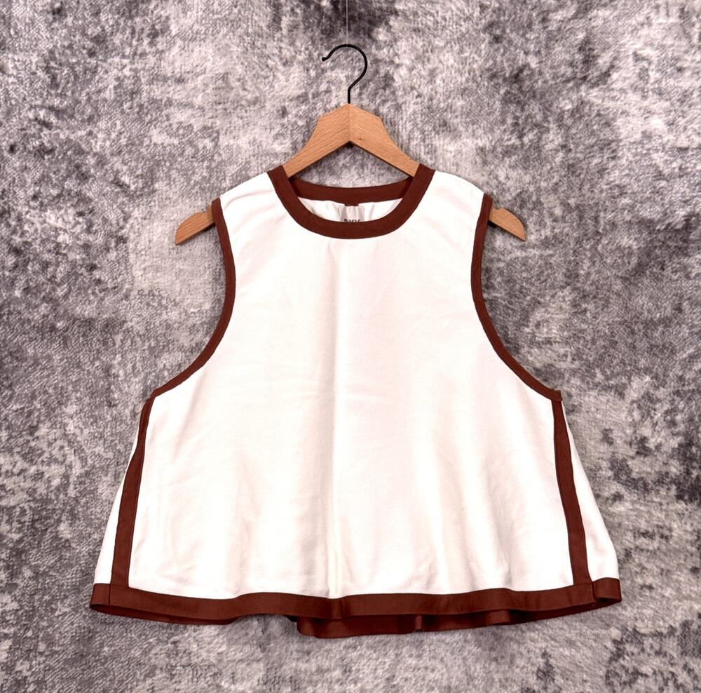 Anthropologie Maeve Swing Knit Top XL Womens Piped Contrast
